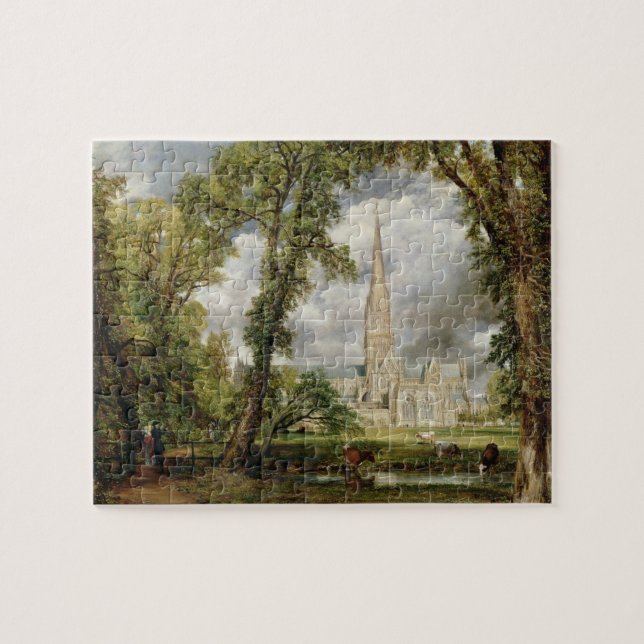 Puzzle Opinión de John Constable el | de la catedral de (Horizontal)