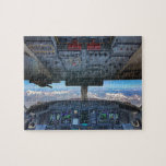 Puzzle Opinión de la carlinga del aeroplano sobre las<br><div class="desc">Visión desde la carlinga en un día de primavera agradable.</div>