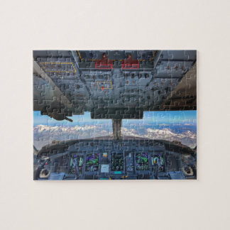 Puzzle Opinión de la carlinga del aeroplano sobre las