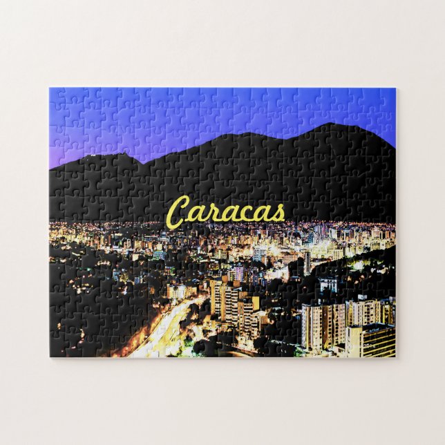 Puzzle Opinión de la noche de la ciudad de Caracas (Horizontal)