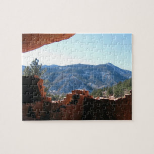 Puzzle Opinión de Moutain de las viviendas de acantilado