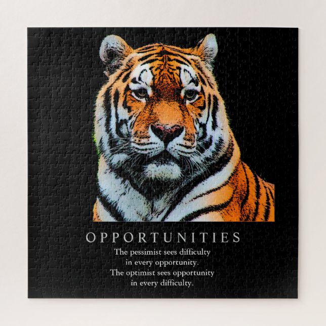 Puzzle Oportunidades motivacionales diciendo tigre de cit (Vertical)