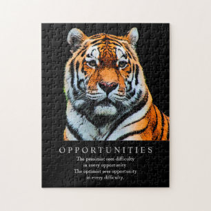 Puzzle Oportunidades motivacionales diciendo tigre de cit