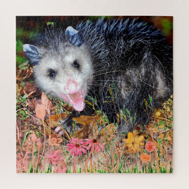 Puzzle Opossum Animal (Vertical)