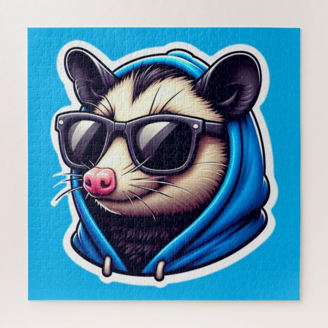 PUZZLE OPOSSUM EN AZUL HOODIO 2 (Vertical)