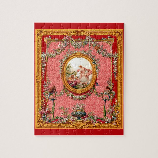 Puzzle opulenta familia de la impresión barroca del siglo (Vertical)