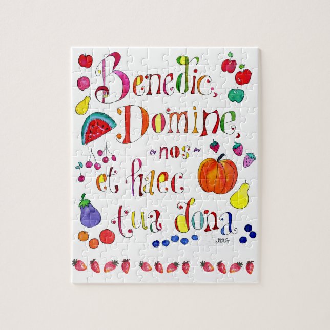 Puzzle Oración de Gratitud Latina - Benditos Somos El Señ (Vertical)