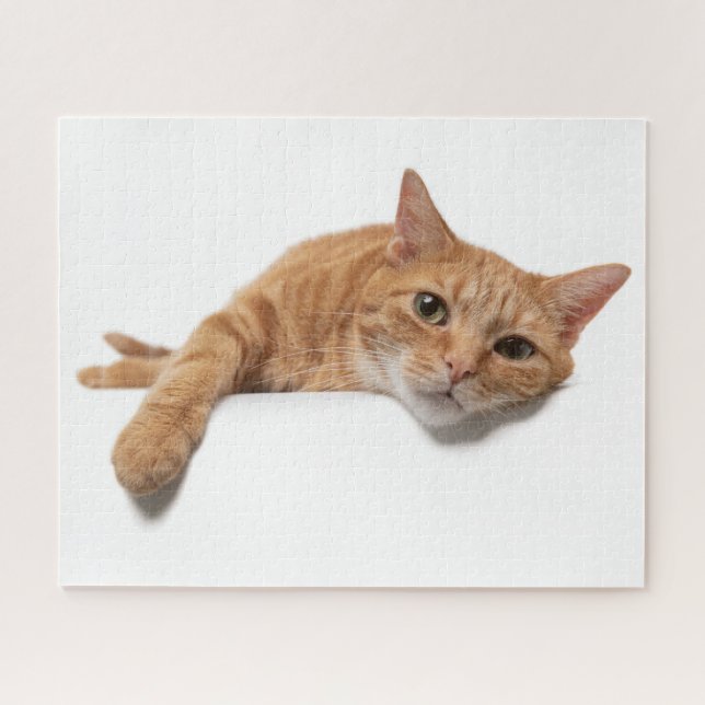 Puzzle Orange Cat Laying Down (Horizontal)