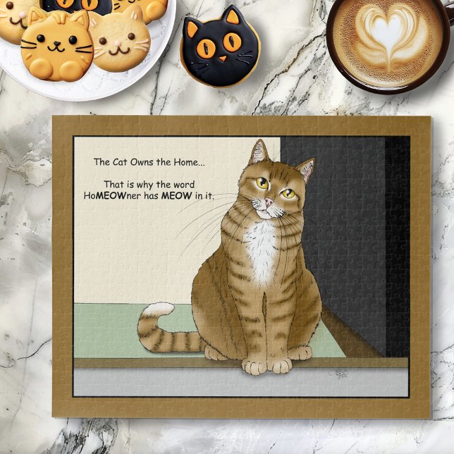 Puzzle Orange Tabby Homeowner Funny Cat (Subido por el creador)