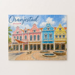 Puzzle Oranjestad Aruba Isla del Caribe Viaje Recuerdo