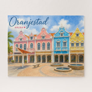 Puzzle Oranjestad Aruba Isla del Caribe Viaje Recuerdo