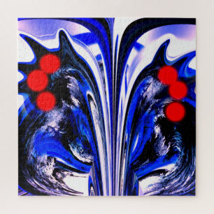 Puzzle Orbes rojas en el arte nocturno