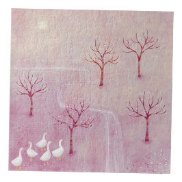Puzzle Orchard rosa con pintura panorámica geesa