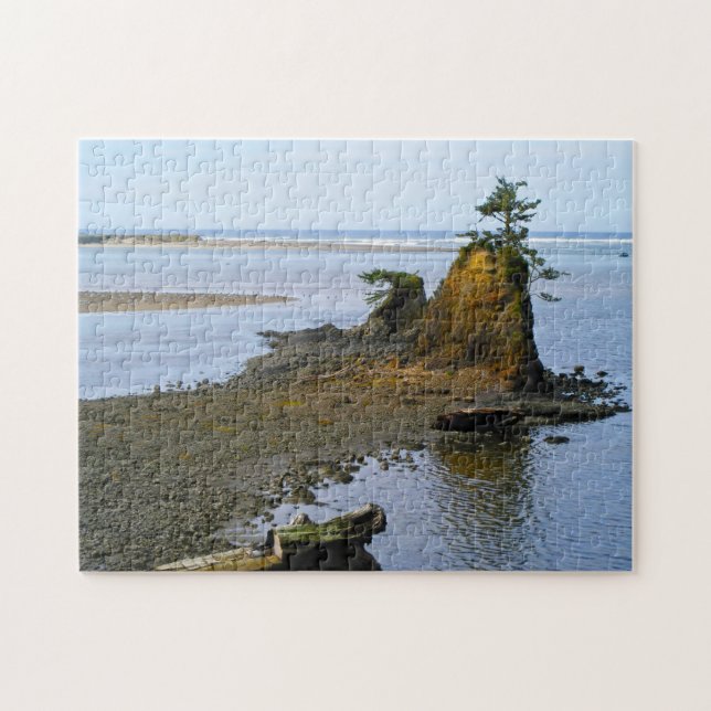 Puzzle Oregón de la bahía de Siletz. (Horizontal)