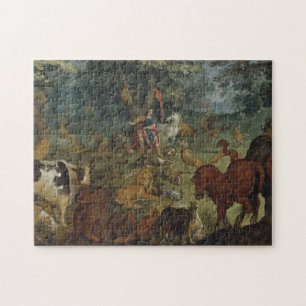 Puzzle Orfeo que encanta las bestias (aceite en el panel)