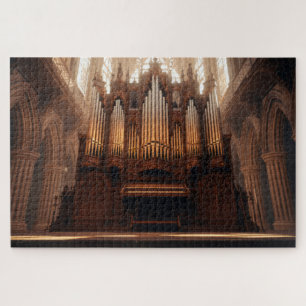 Puzzle Órgano de tubos de catedral gótica