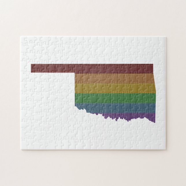 Puzzle Orgullo gay arcoiris de Oklahoma (Horizontal)