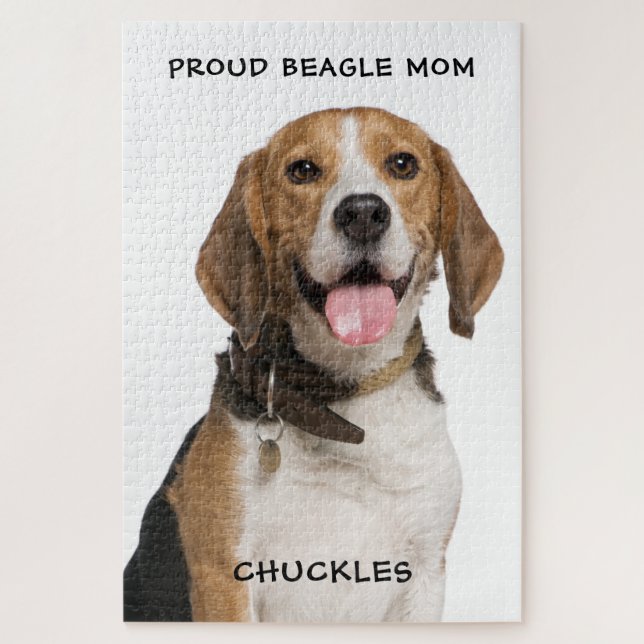 Puzzle Orgullosa foto de perro Mascota personalizada Beag (Vertical)