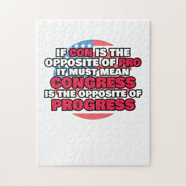 Puzzle Orgulloso Congreso Libertario se opone al progreso (Vertical)