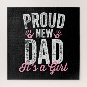 Puzzle Orgulloso nuevo papá es un regalo Chica, padre pro