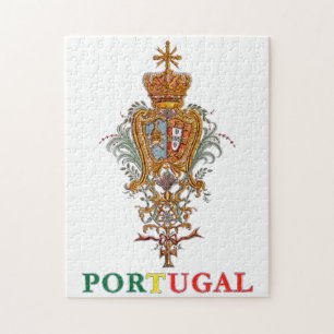 Puzzle Orgulloso Patriota Portugués Real Escudo de Armas