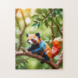 Puzzle Origami Panda Rojo