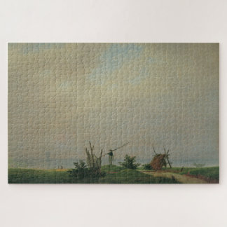 Puzzle Orilla del mar con pescador – Caspar David Friedri