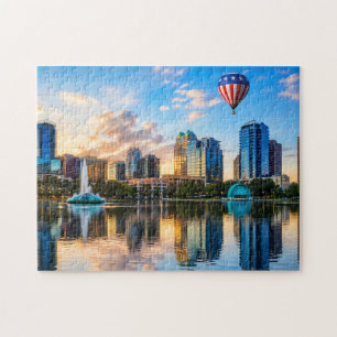Puzzle Orlando Florida Horizonte Lago Eola Globo Aerostát