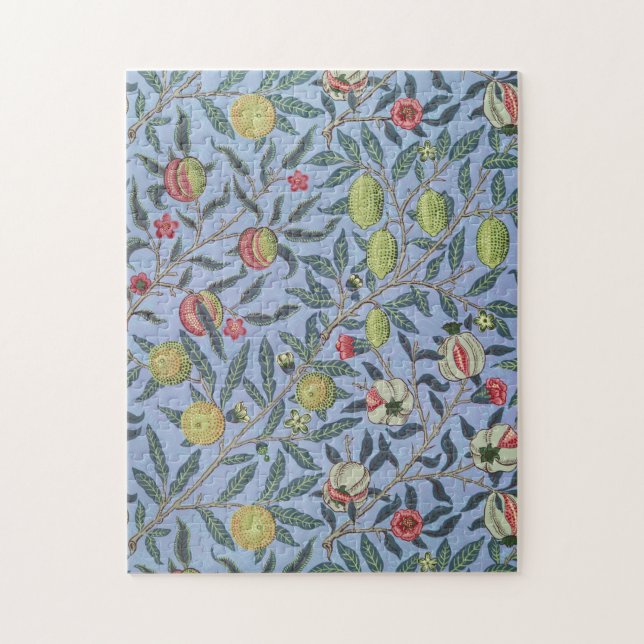 Puzzle Ornamento azul de William Morris Fruit Pomegranate (Vertical)
