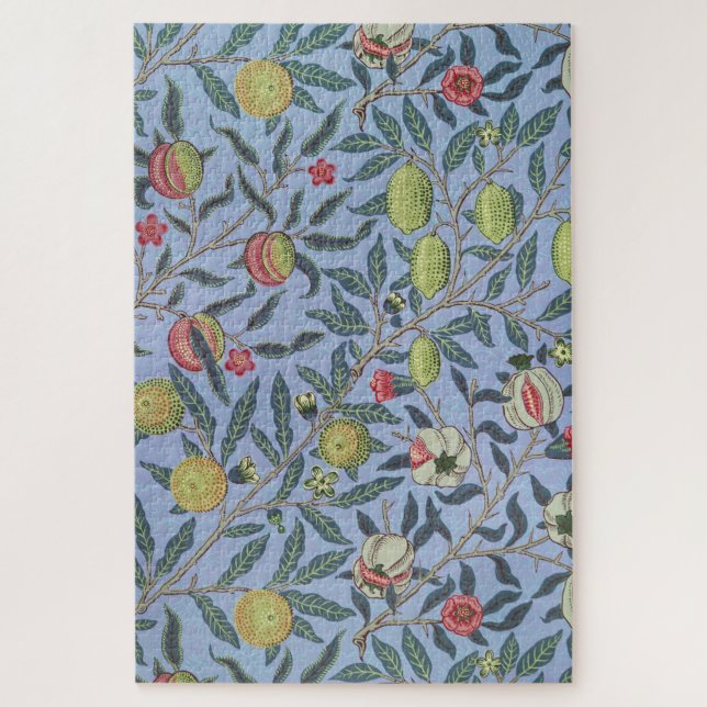 Puzzle Ornamento azul de William Morris Fruit Pomegranate (Vertical)