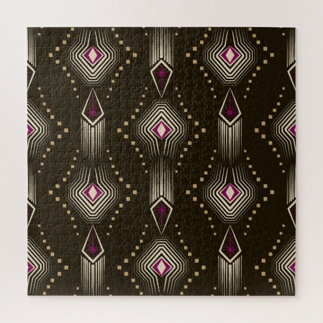 Puzzle Ornamento geométrico del Art Deco Antiguo (Vertical)