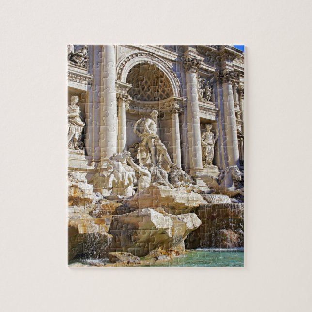 Puzzle ornamento metalizado de la fuente trevi (Vertical)