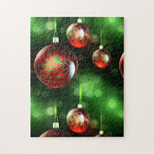 Puzzle Ornamento navideño brillante (Vertical)