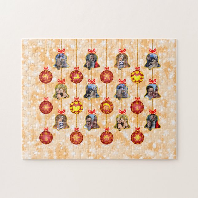 Puzzle Ornamentos de bolas y bolas para navidades 6 Fotos (Horizontal)