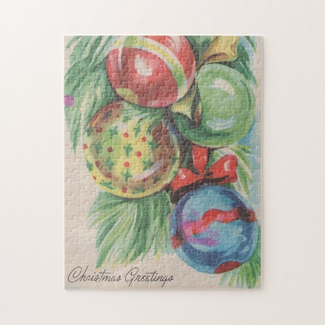 Puzzle Ornamentos de Navidad de los años 1940 (Vertical)