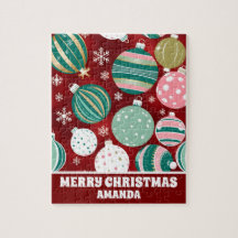Ornamentos de Navidad retro vintage Snowflakes Kid