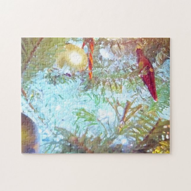 Puzzle Ornamentos de vacaciones en la luz (Horizontal)