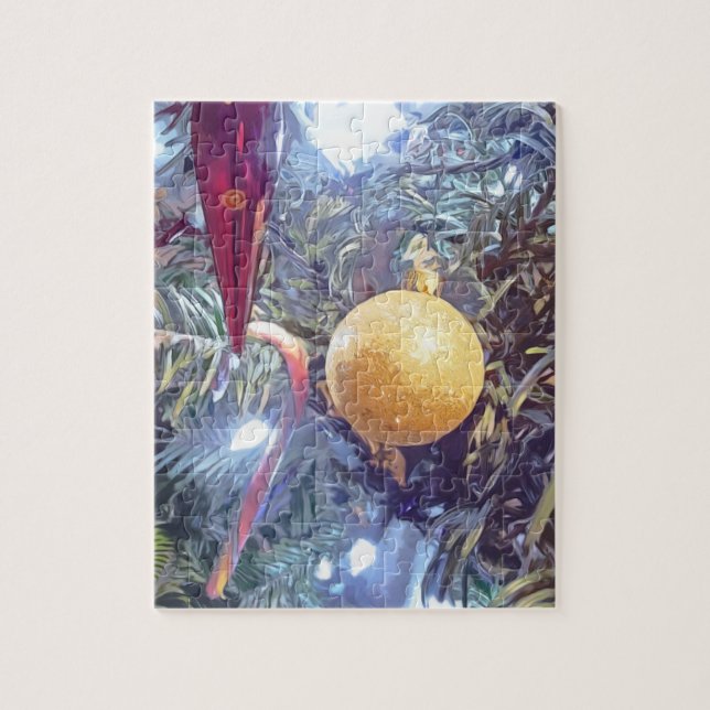 Puzzle Ornamentos feriados de invierno (Vertical)