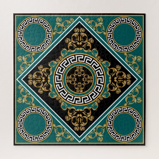 Puzzle Oro barroco: Elegancia negra (Vertical)