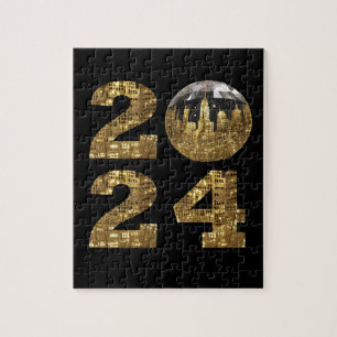 Puzzle Oro de Año Nuevo 2024-Ball-NYC