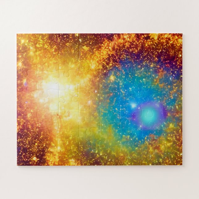 Puzzle Oro de fantasía y Supernova morada (Horizontal)