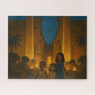 Puzzle Oro del antiguo templo egipcio sagrado rompecabeza