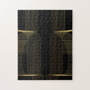 Puzzle Oro, negro, elegante, fresco, único y moderno arte