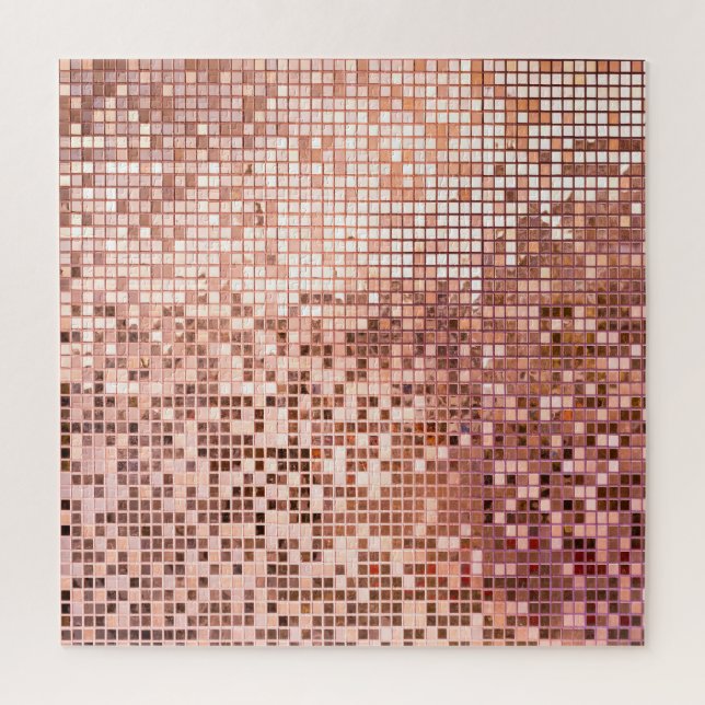 Puzzle oro Rosa: mosaicos cuadrados. (Vertical)