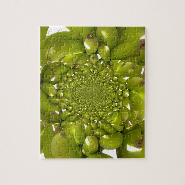Puzzle Oro Verde: Banana Kaleidoscopio Giro Tropical (Vertical)