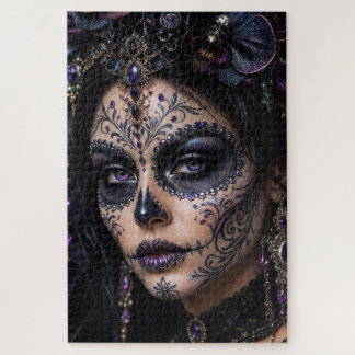 Puzzle Orquídea Amatista Calavera – Calavera Gótica de Az