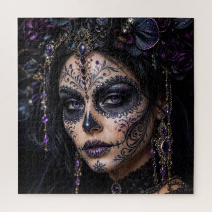 Puzzle Orquídea Amatista Calavera - Cráneo de Azúcar Góti