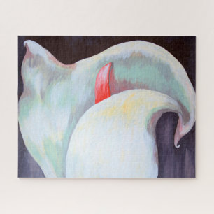 Puzzle Orquídea Blanca De Marfil Con Hues De Limón Lilac