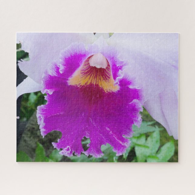 Puzzle orquídea púrpura primer plano (Horizontal)