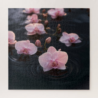 Puzzle Orquídeas en agua tranquila